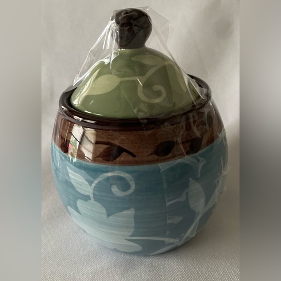 Gorgeous EUC PFALTZGRAFF Rare Retired Patio Garden Sugar Bowl & Lid HTF - Picture 1 of 8